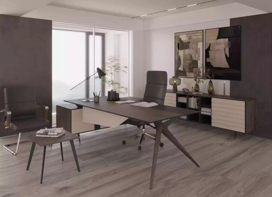 Table d'angle massif, bureau, meubles de bureau, table de luxe, meubles de design