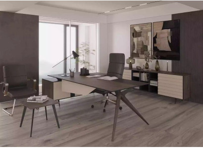 Table d'angle massif, bureau, meubles de bureau, table de luxe, meubles de design