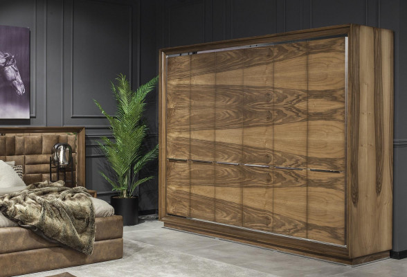 Mobilier d'hôtel recouvert de brun 4 pièces