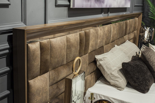 Lit de luxe 160x200 meuble d'hôtel rembourré