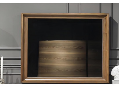 Miroir mural luxueux avec cadre brun moderne