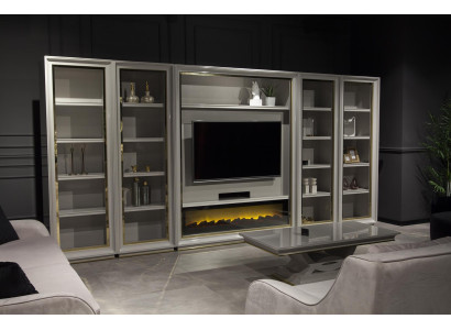 Armoire murale XXL pour la conception de cheminée du salon