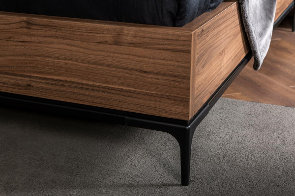 Tables de nuit d'hôtel luxueuses noires et brunes