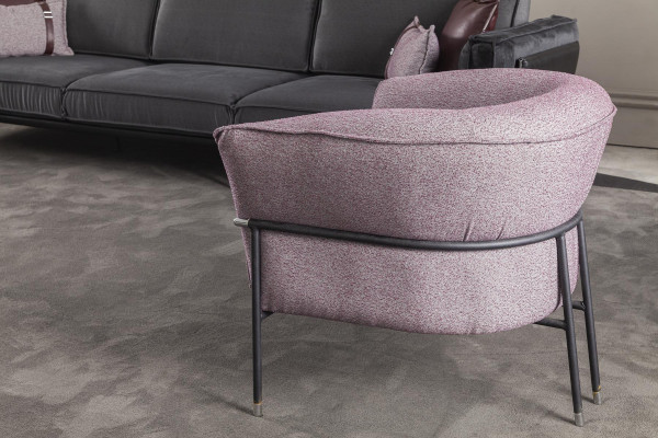 Fauteuil de luxe pour se détendre dans le salon, fauteuils de club, meubles, canapé violet