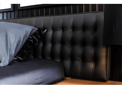 Lit double luxueux 160x200 cm meuble moderne