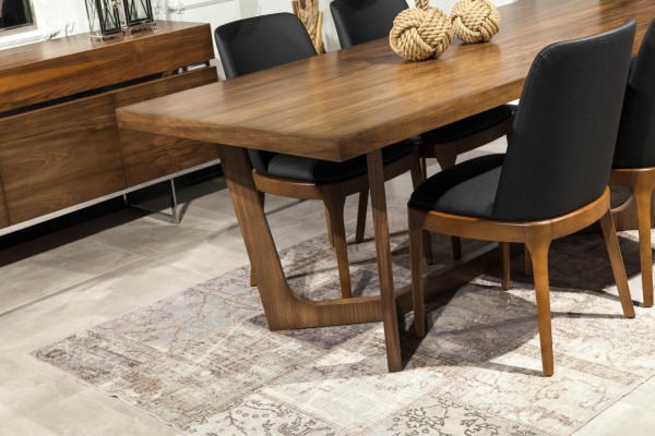 Chaise en cuir luxueuse, chaises rembourrées, meuble de cuisine noir