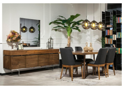 Chaise en cuir luxueuse, chaises rembourrées, meuble de cuisine noir