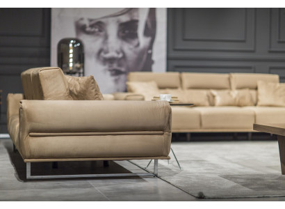 Ensemble de canapés beige luxueux 3+3+1 + table 4 pièces