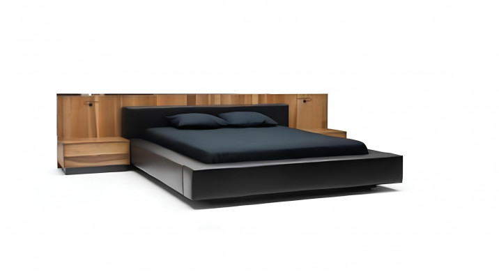 Ensemble de meubles de chambre à coucher moderne et luxueux en 4 pièces marron