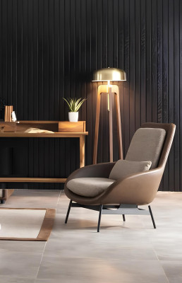 Fauteuil relaxant pour le salon, marron, meubles de lounge