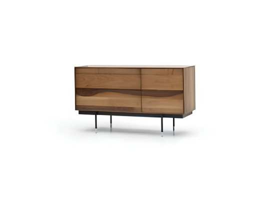 Commode pratique pour la chambre à coucher en brun avec un agencement moderne