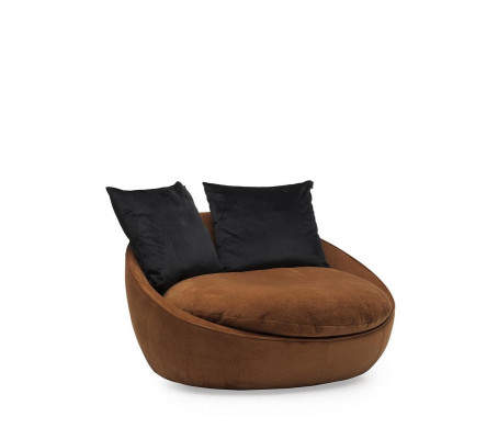 Fauteuil relax rond rembourré