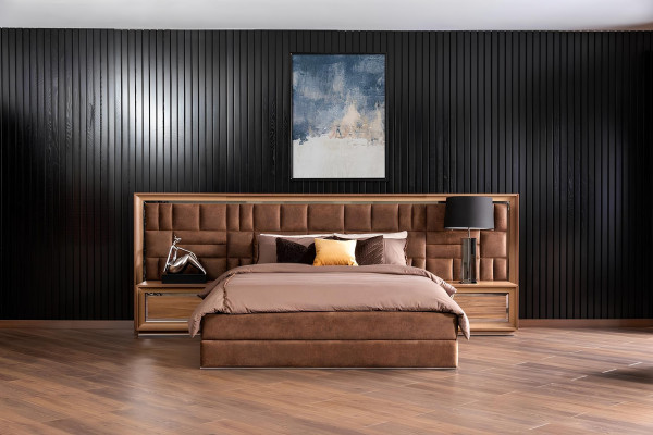Ensemble de meubles parfait pour chambre d'hôtel, lit confortable, armoire, 6 pièces