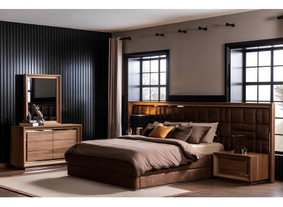 Ensemble de meubles parfait pour chambre d'hôtel, lit confortable, armoire, 6 pièces