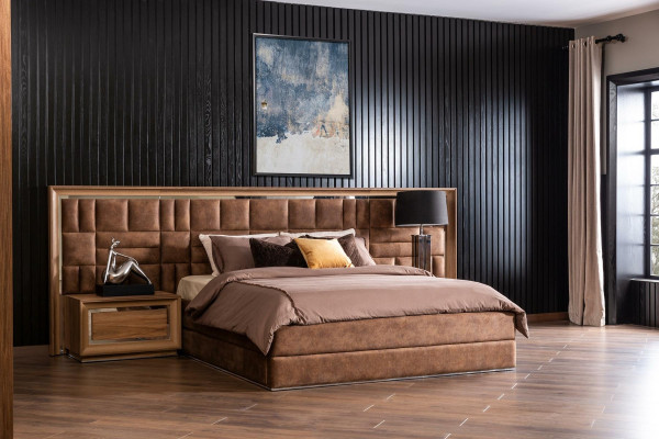 Mobilier d'hôtel de haute qualité avec lit rembourré