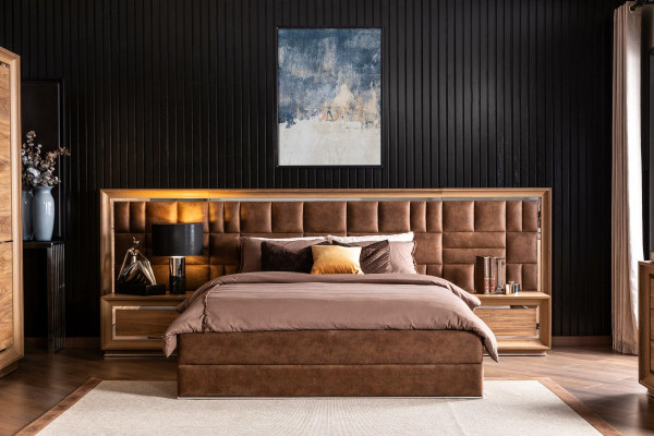 Mobilier d'hôtel de haute qualité avec lit rembourré