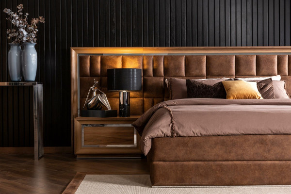 Mobilier d'hôtel de haute qualité avec lit rembourré