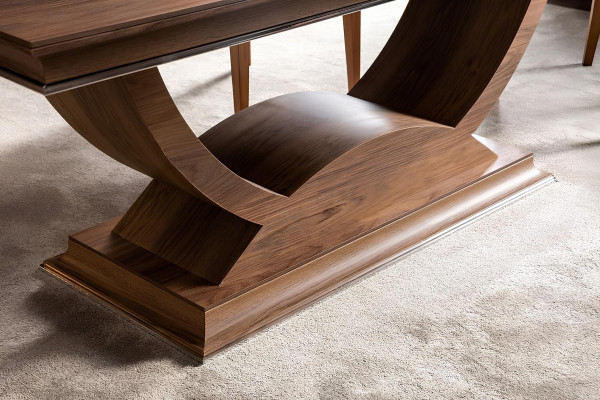 Table à manger élégante avec pieds