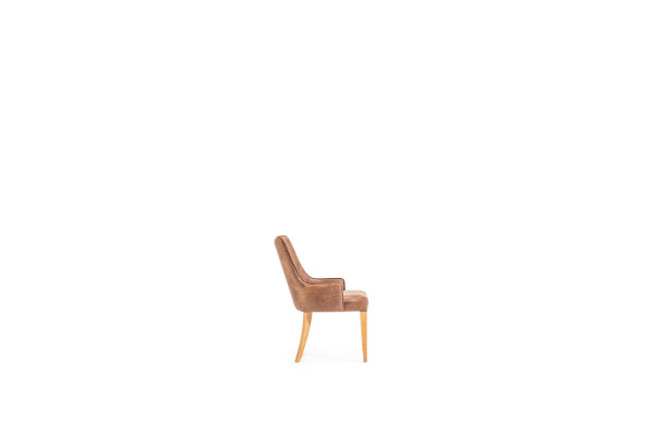Chaise longue élégante et rembourrée de style loft - fauteuil de cuisine en cuir noir