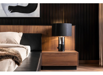 Ensemble de meubles de chambre à coucher luxueux avec table de nuit, armoire, table et lit 6 pièces