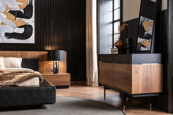 Miroir mural luxueux avec cadre noir 100x46