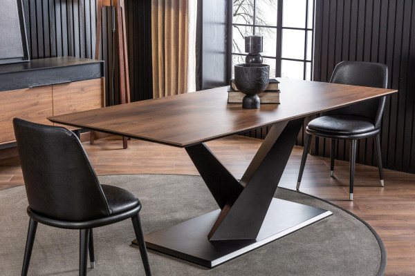 Fauteuil en cuir noir luxueux, chaises rembourrées, meubles design pour le salon et la cuisine