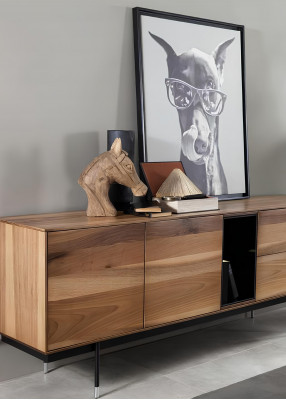 Buffet moderne pratique marron avec un nouvel espace de rangement