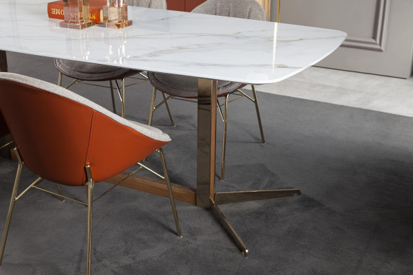 Chaise de cuisine rembourrée de luxe au design loft gris