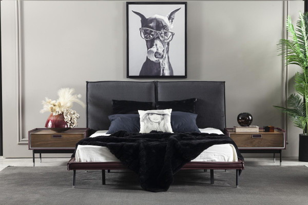 Table de nuit brune luxueuse pour chambre à coucher, meubles loft, console moderne
