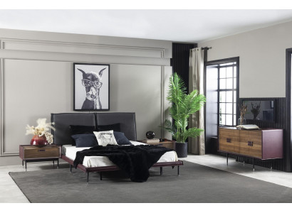 Armoire coulissante violette en bois de 141 cm