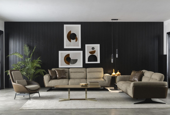 Fauteuil lounge marron