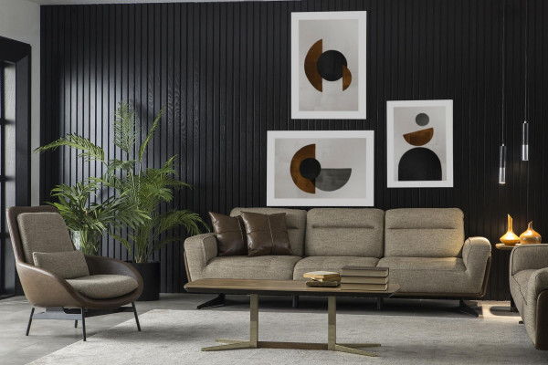 Fauteuil lounge marron