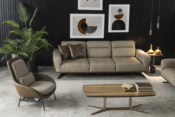 Fauteuil lounge marron