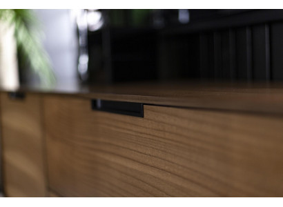 Ensemble de meubles de salle à manger brun table chaises armoire