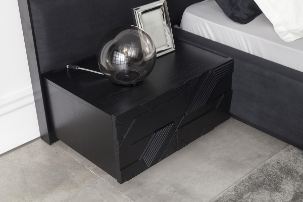Table de nuit luxueuse avec surfaces en verre