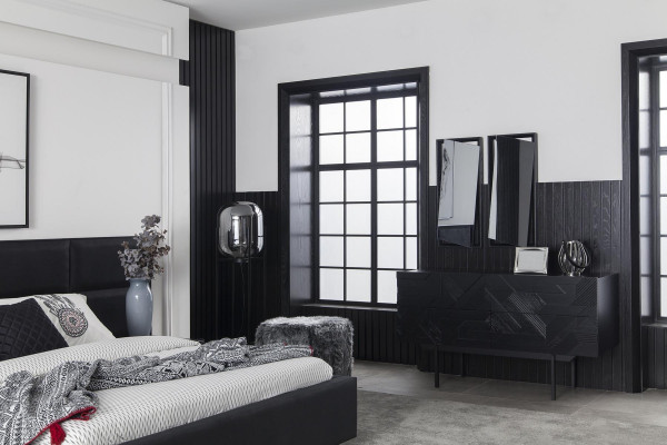 Armoire mobile noire de 138 cm