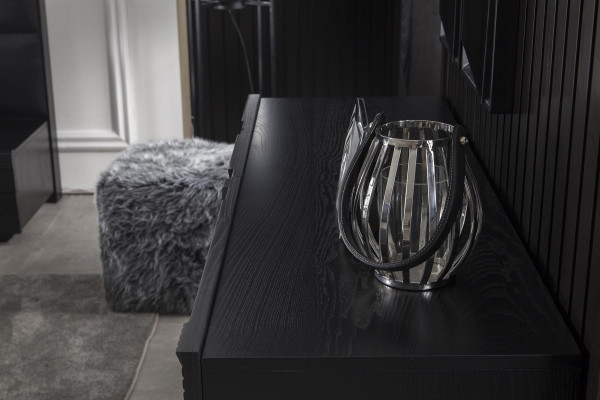 Armoire mobile noire de 138 cm