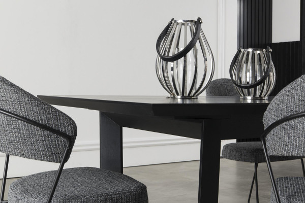 Ensemble de salle à manger avec table et 4 chaises rembourrées, 5 pièces