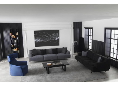 Ensemble de canapés 4+3+1 avec table