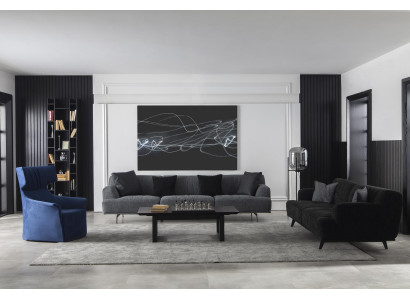 Canapé d'angle verhoiltu pour 3 personnes 235 cm tissu