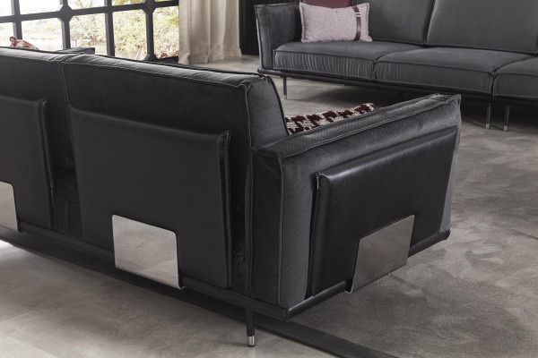 Canapé rembourré en tissu de 330 cm