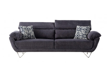 Canapé moderne et confortable en gris élégant de 3 places