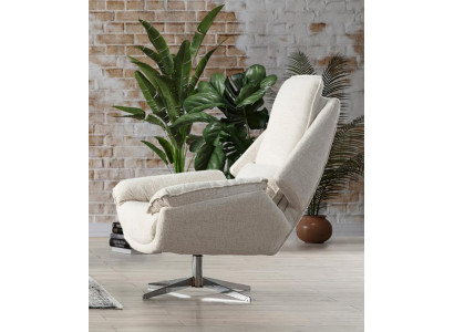 Fauteuil inclinable moderne beige pour un salon élégant Design élégant