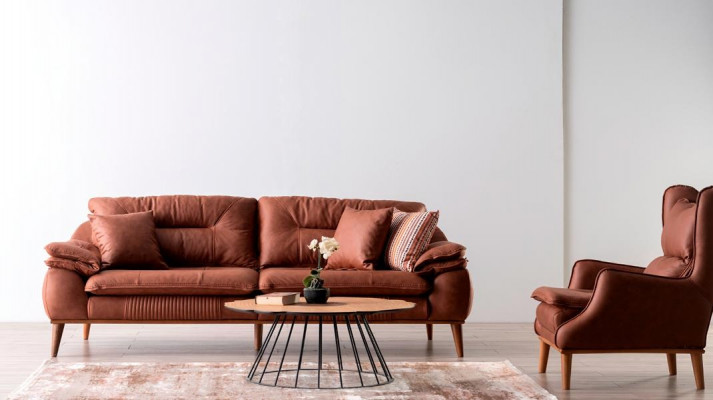 Ensemble de canapé paysage confortable 3+1+1 rembourré