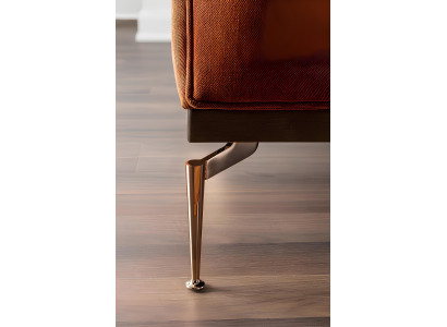 Canapé en tissu orange moderne pour deux personnes 234 cm