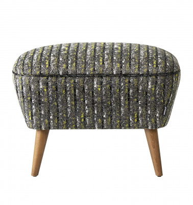 Pouf Sgabello Pouf Podnožník Sgabello Polstret Ottoman Harmaa