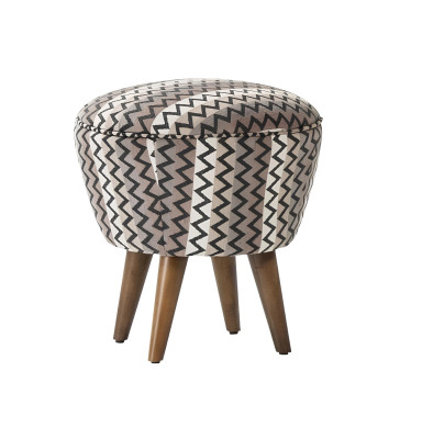Ottoman gris recouvert