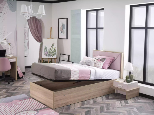 Ensemble de meubles pour chambre d'enfants 4 pièces rose