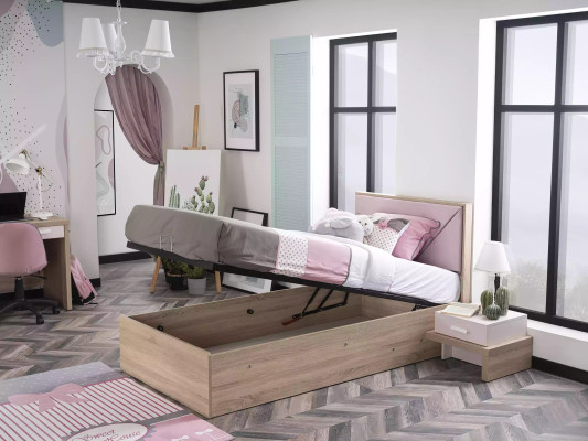 Ensemble de meubles pour chambre d'enfants 4 pièces rose