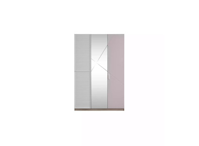 Armoire moderne à trois portes avec miroir en bois